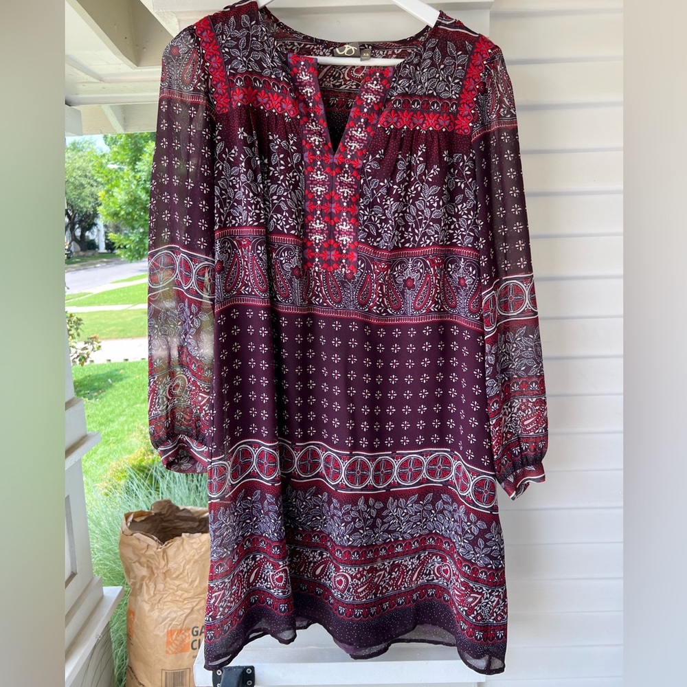 Anthropologie printed shift dress